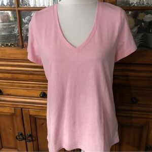 EUC Talbots Light Pink V-Neck Short Sleeve Tee